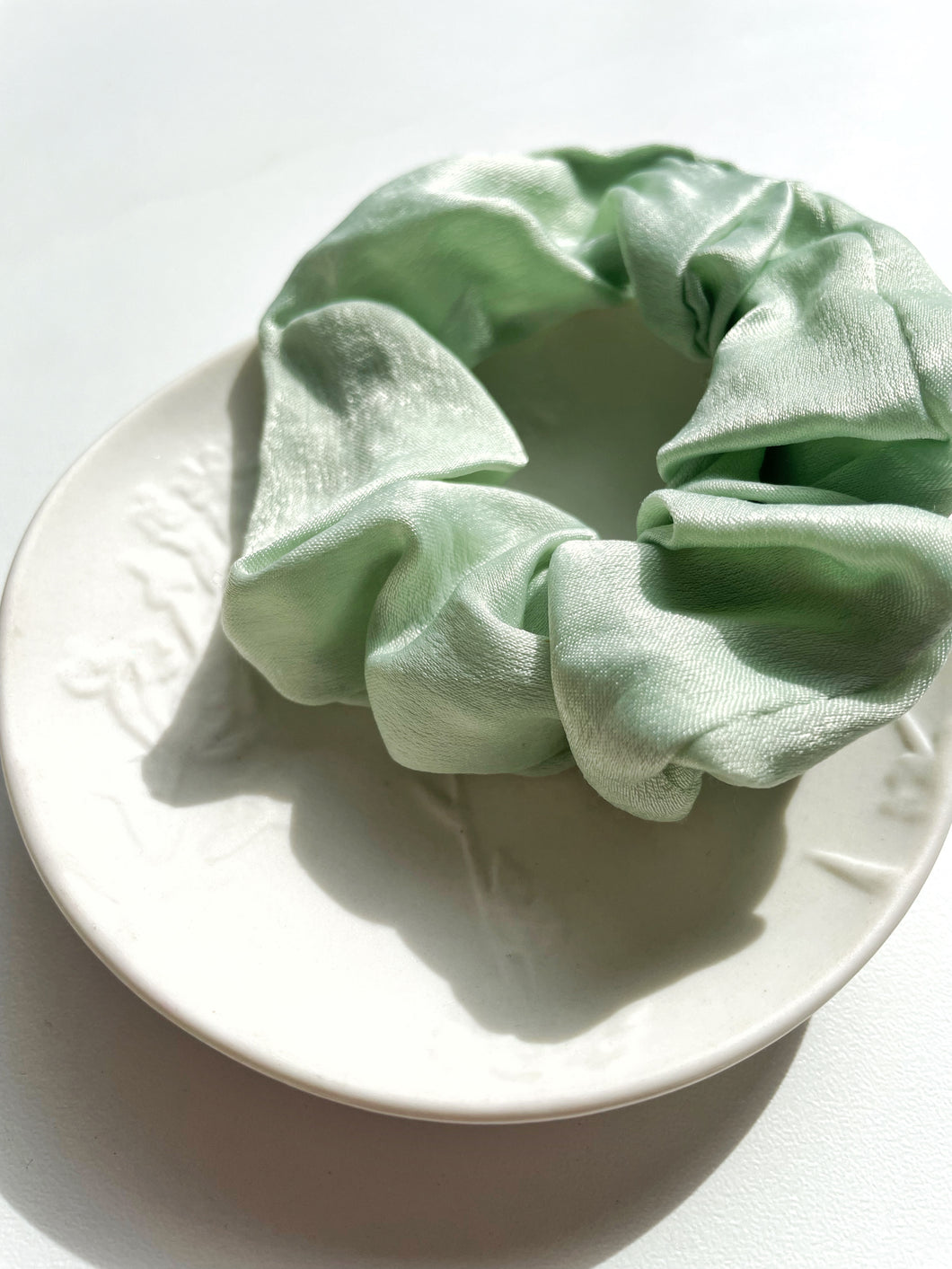 Shiny Green Scrunchie