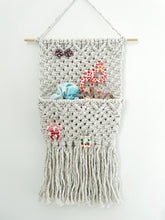 Load image into Gallery viewer, Macrame Wall Hanging/Earring Storage