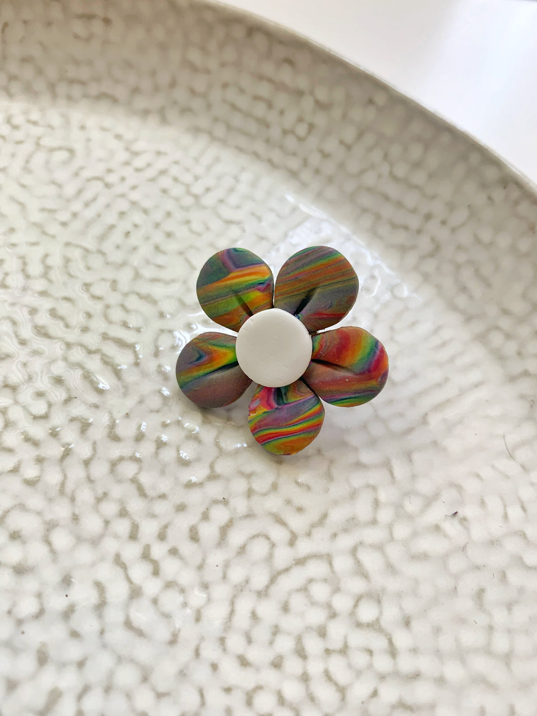 Rainbow Flower Pin