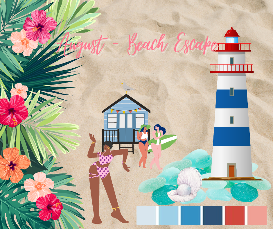 August Theme: Beach Escape – Emily C Designs