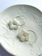 Load image into Gallery viewer, Moon Quartz Flower Hoops
