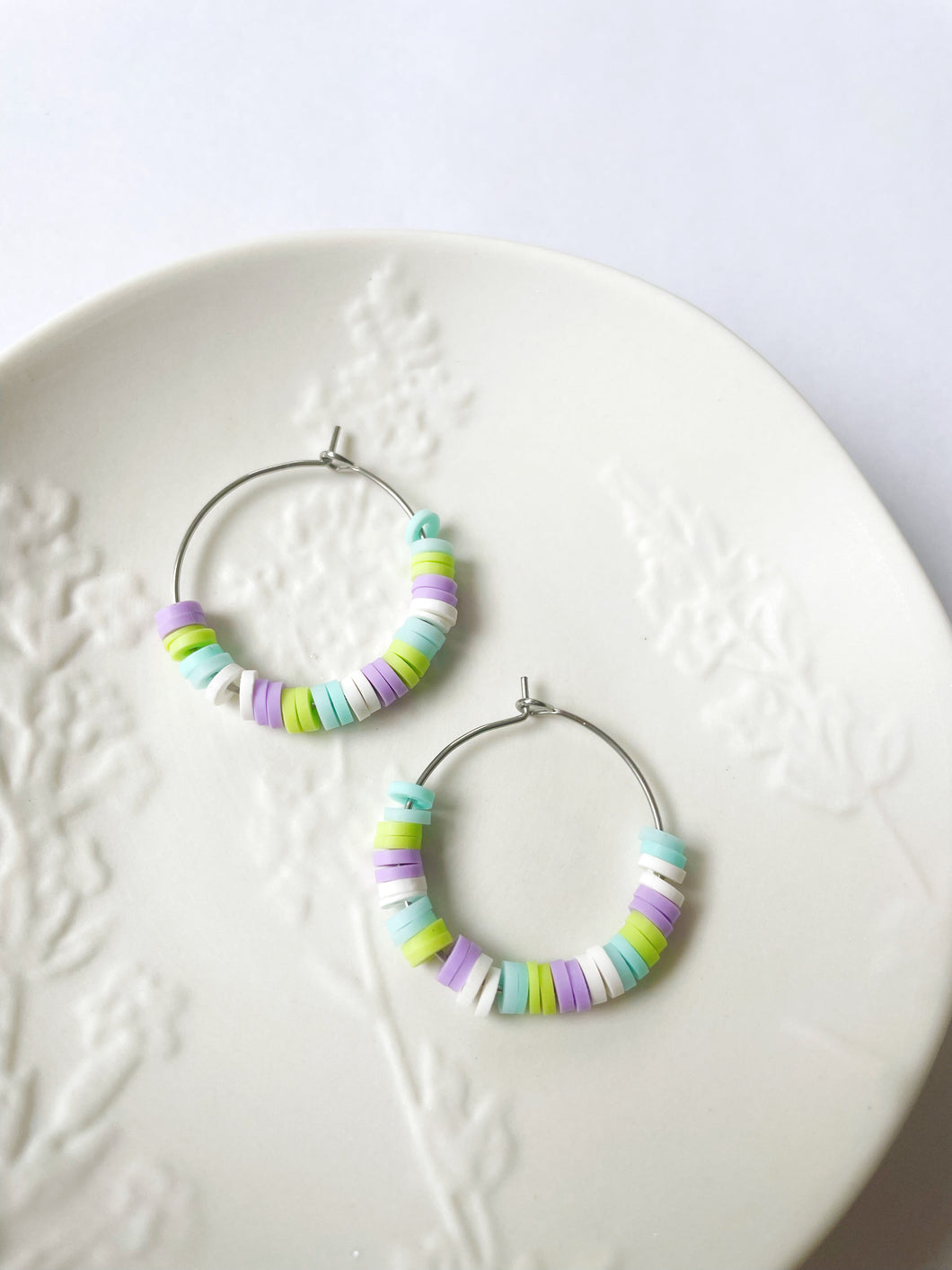 Heishi Bead Hoops