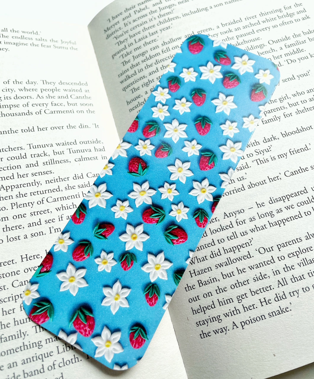 Strawberry Blossom Bookmark