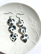 Cow Print Mini Heart Trios