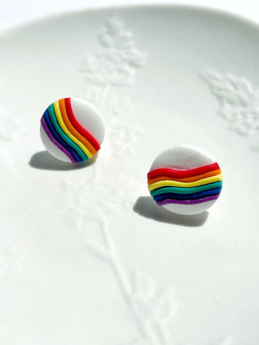 Rainbow Road Button Studs