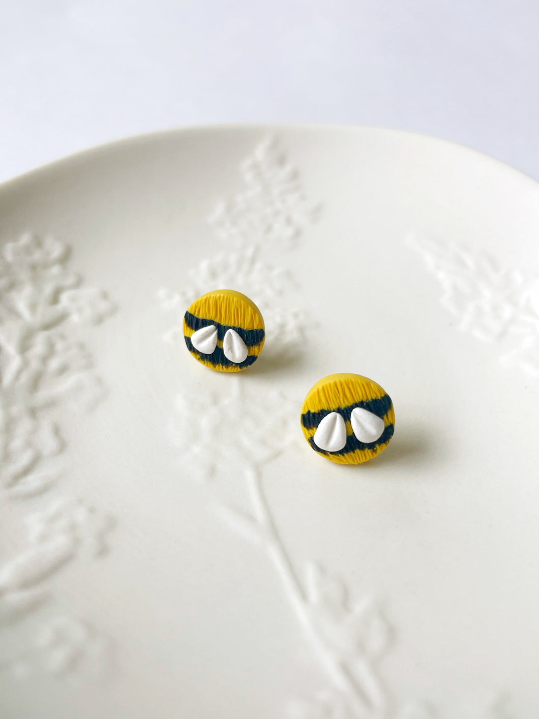 MADE TO ORDER: Fuzzy Bee Studs