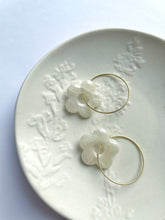 Load image into Gallery viewer, Moon Quartz Flower Hoops
