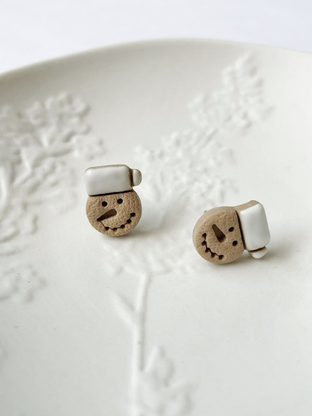 Snowman Cookie Studs