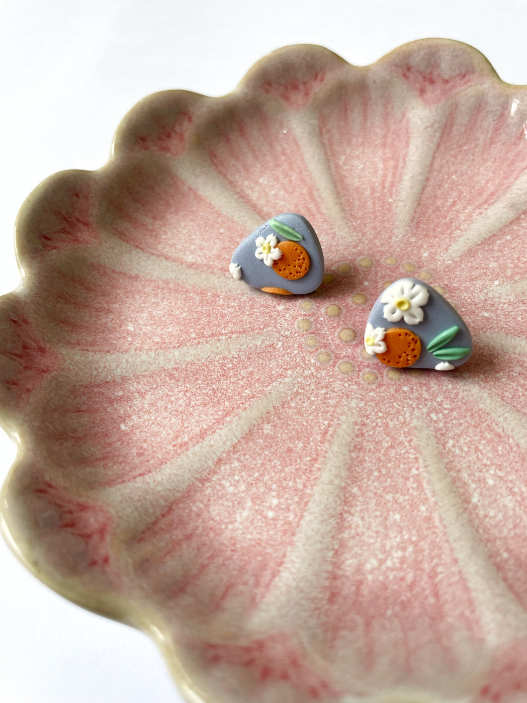 Orange Blossom Pebble Studs