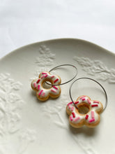 Load image into Gallery viewer, Valentine Cookie Flower Hoops
