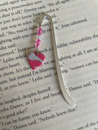 Swirly Print Charm Bookmark