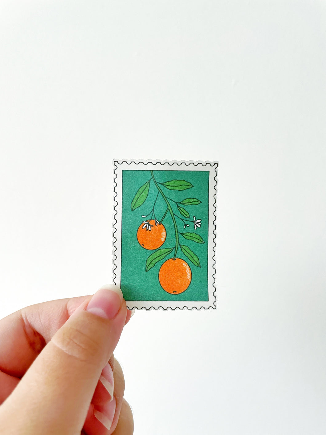 Orange Stamp Sticker
