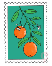 Load image into Gallery viewer, Orange Stamp Print
