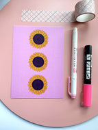 Pink Sunflower Prints