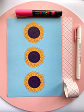 Load image into Gallery viewer, Blue Sunflower Prints
